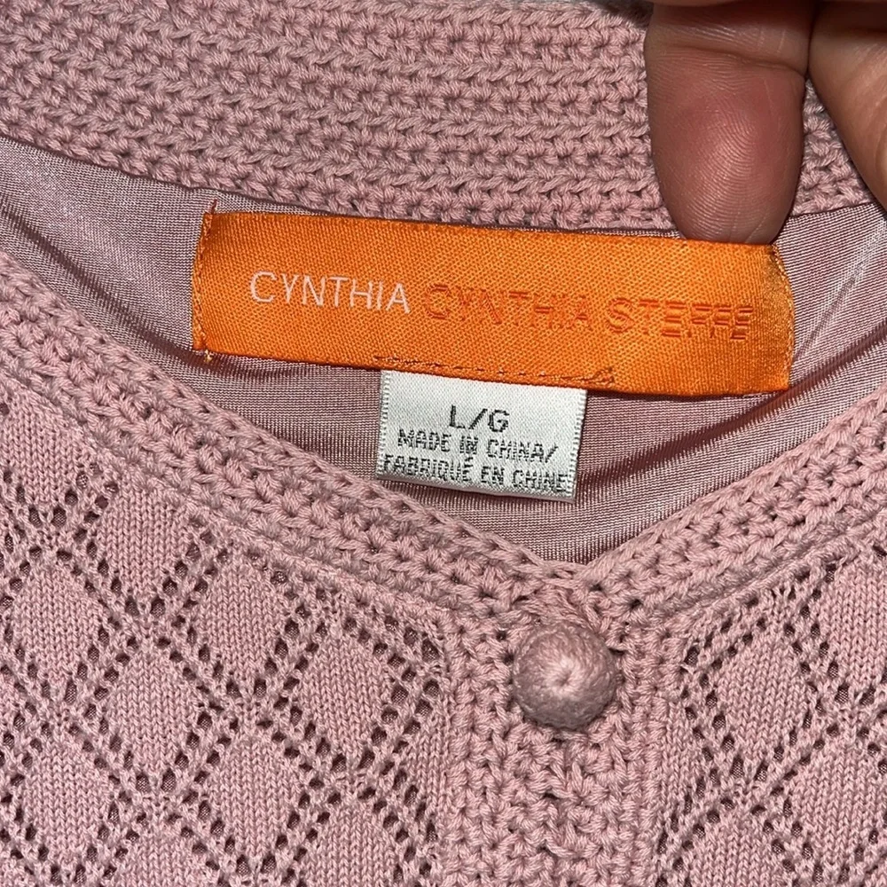 Cynthia Steffe sleeveless eyelet dress blush pink Sz L
